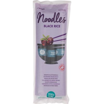 Zwarte rijstnoedels glutenvrij van TerraSana, 12x 250 g